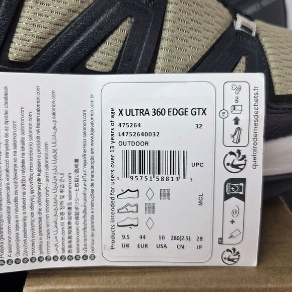 Salomon X Ultra 360 Edge GTX GoreTex H2OPROOF Slate Green Carbon Grey Hike Trail main image 8